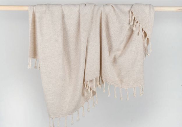 Produit Jeté de lit Herringbone à franges